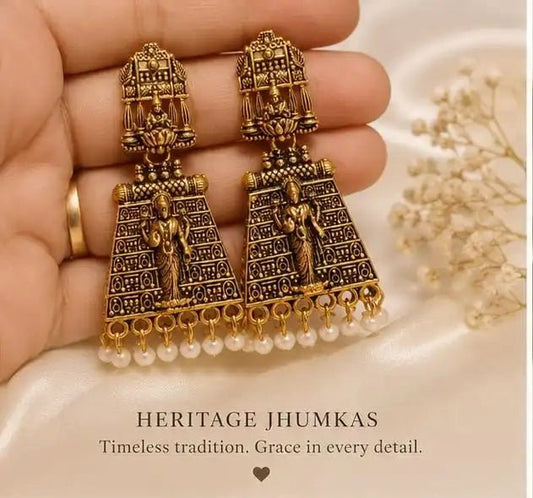 Traditional golden temple jhumka - XOZO.IN